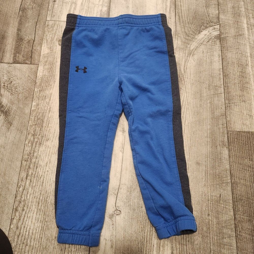 Under Armour Toddler Boy Blue Comfort Soft Fleece Inside Joggers 24 Months